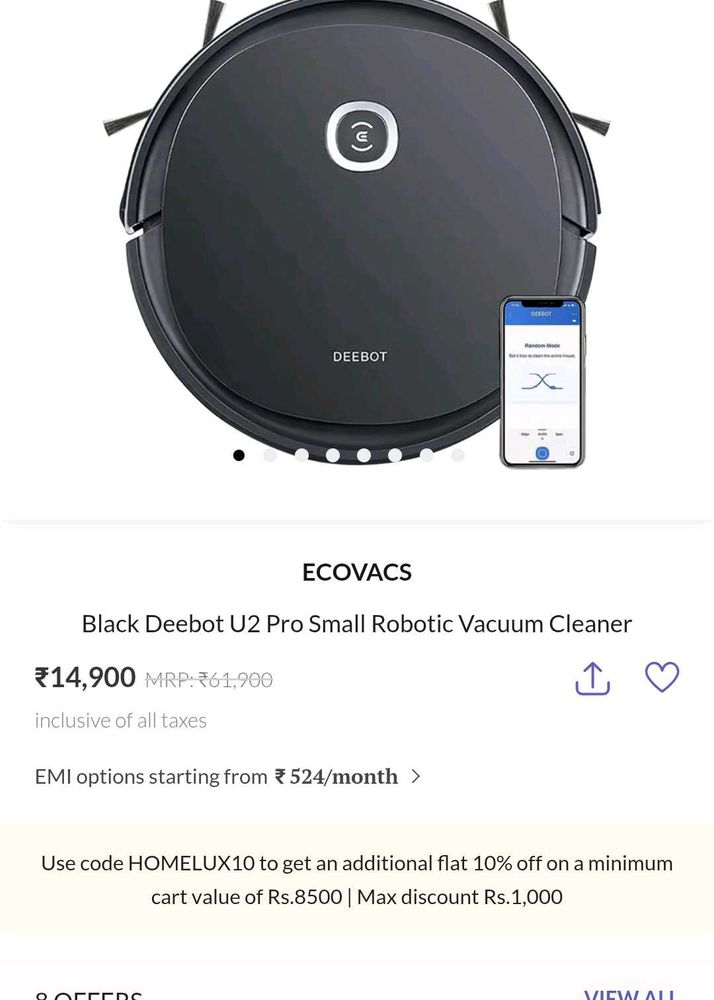 Ecovacs Deebot U2 Pro - Robotic Vacuum