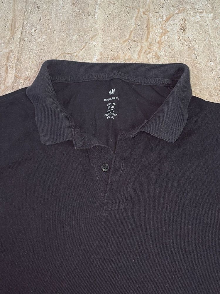 H&amp;M Black Polo Shirt (pack of 2)