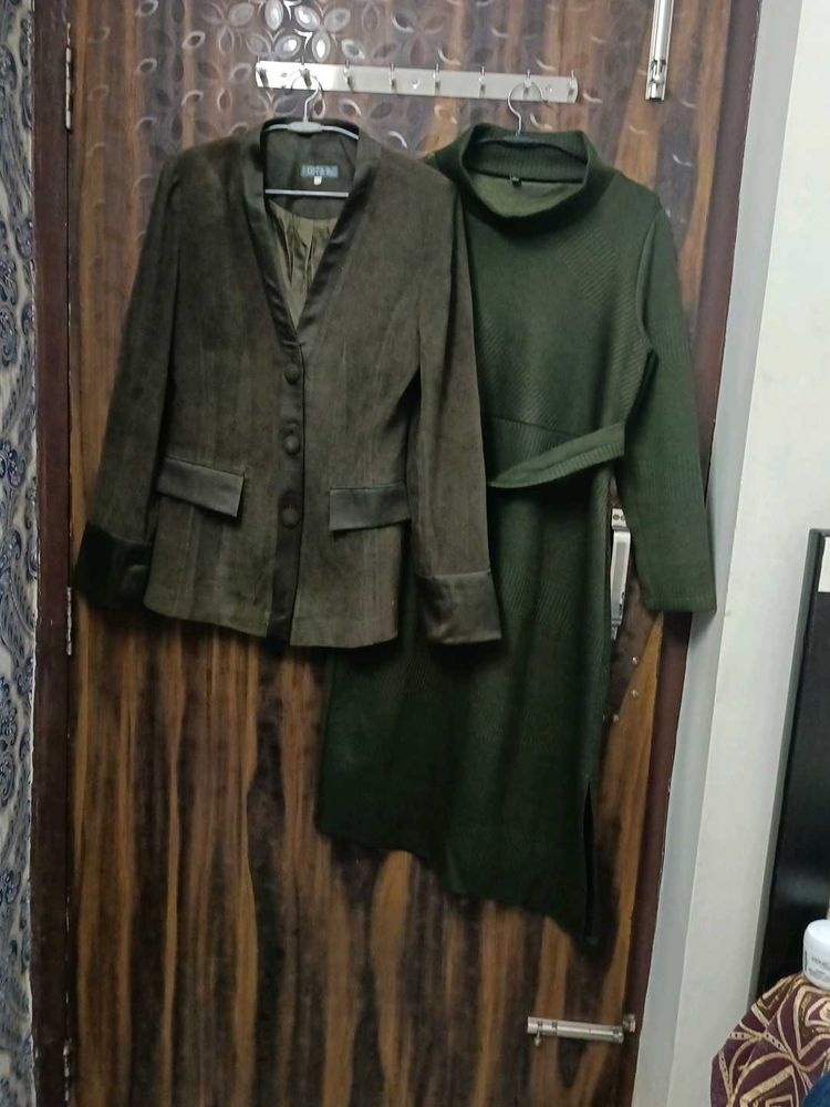 Blazer And Kurti Combo Set