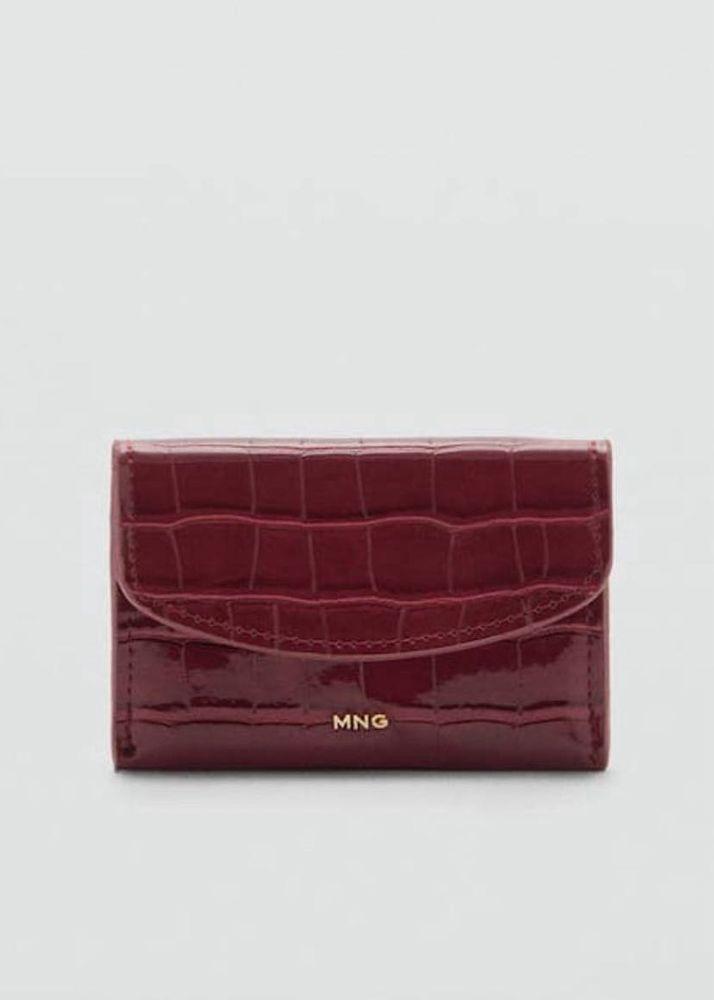 Mango Red Croc Wallet