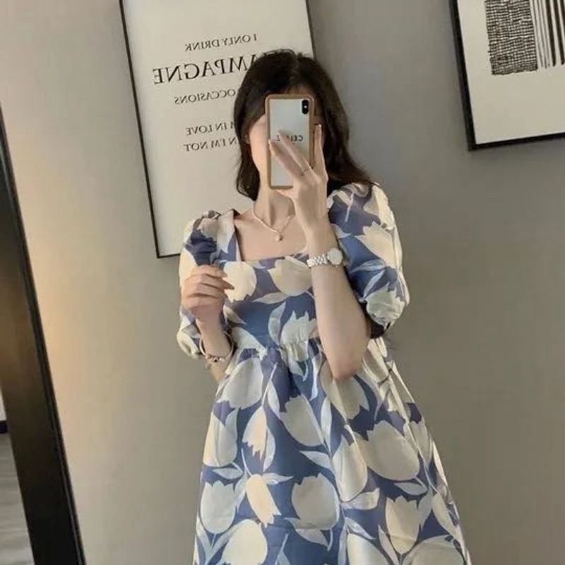 Floral Puff Sleeve Dress