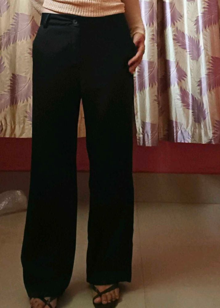 Low Waist Black Trousers