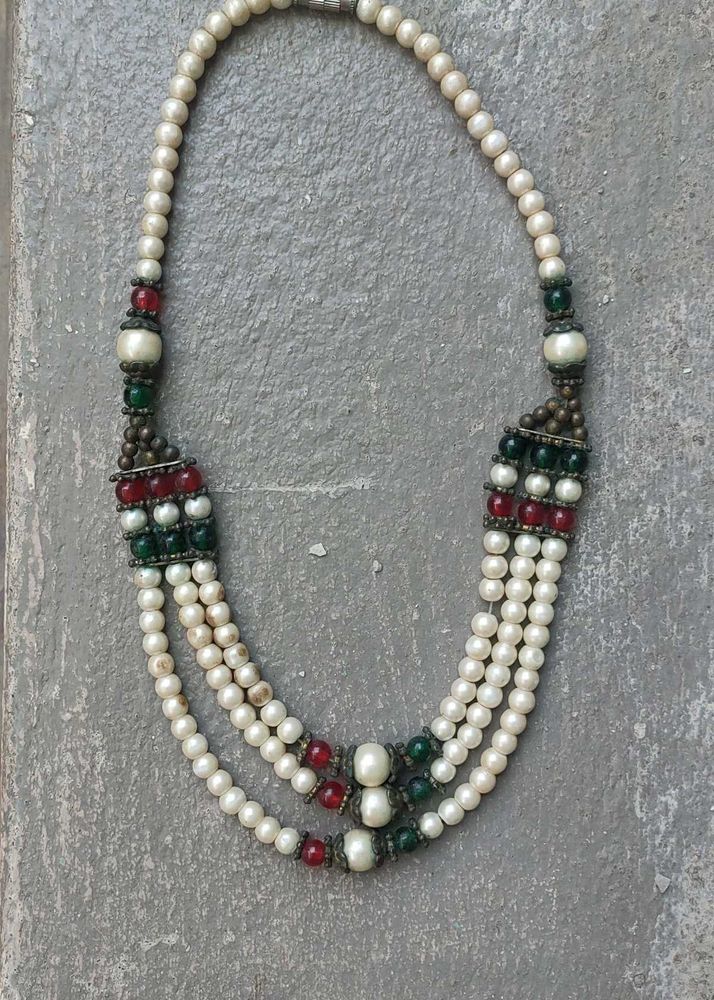 Vintage Beaded Pearl Necklace