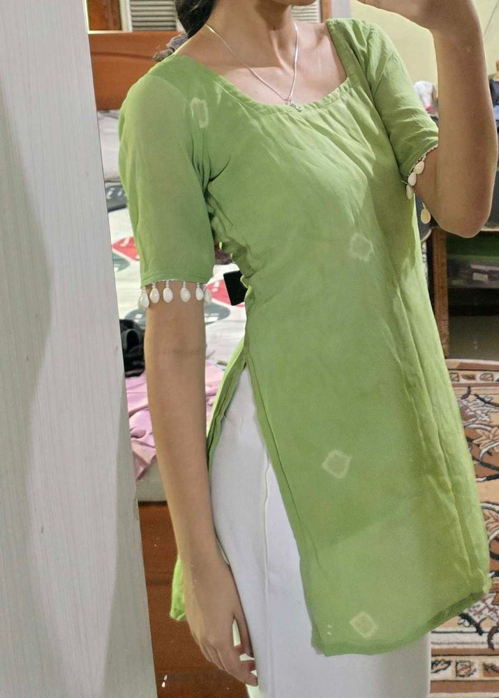 Green Short Kurti