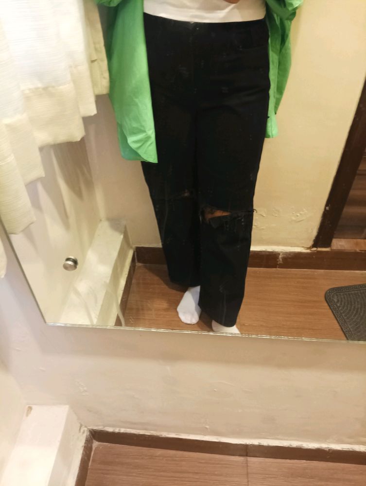 Black torn jeans