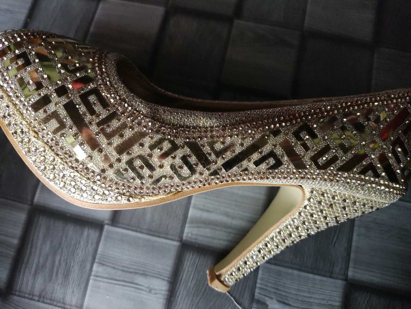 Sparkly Gold Heels