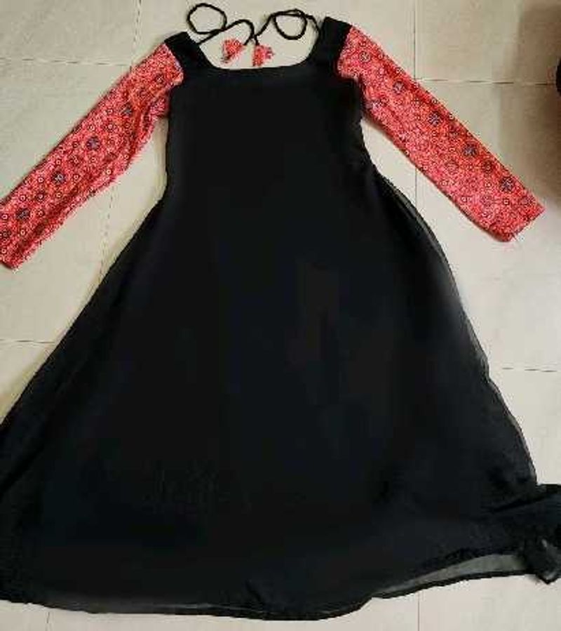 Elegant Black Anarkali Kurta
