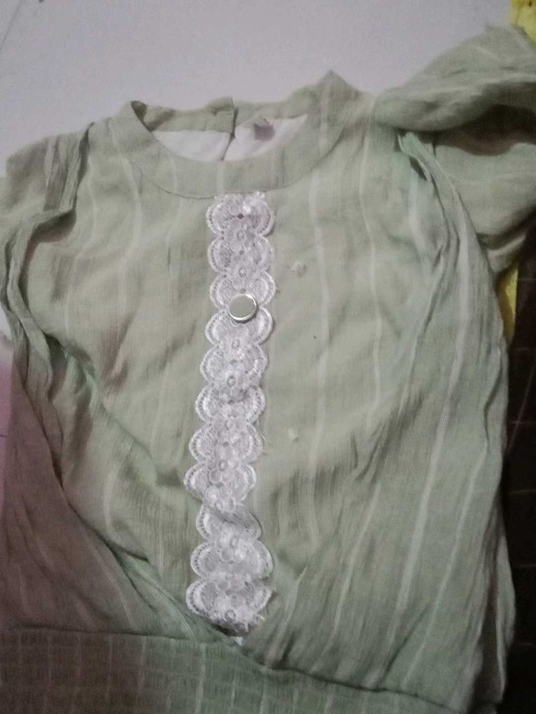 Elegant Green Lace Top