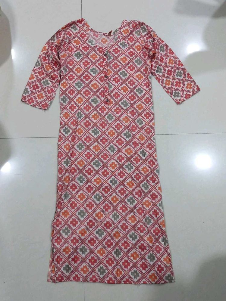 Floral Print Kurta