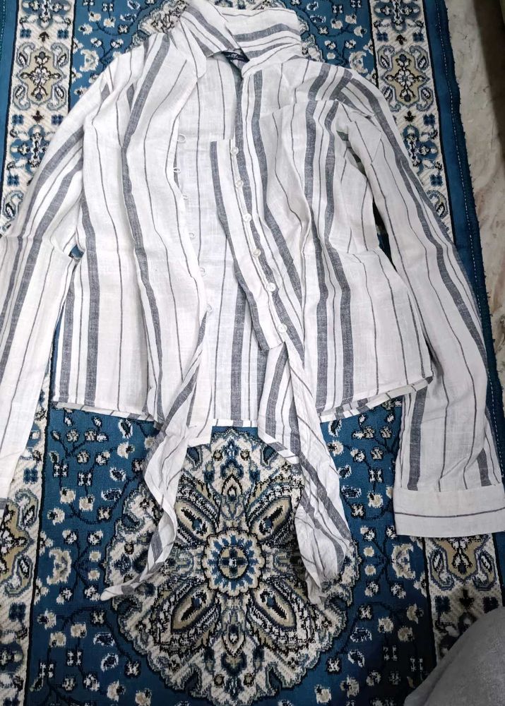 Striped Button-Down Shirt