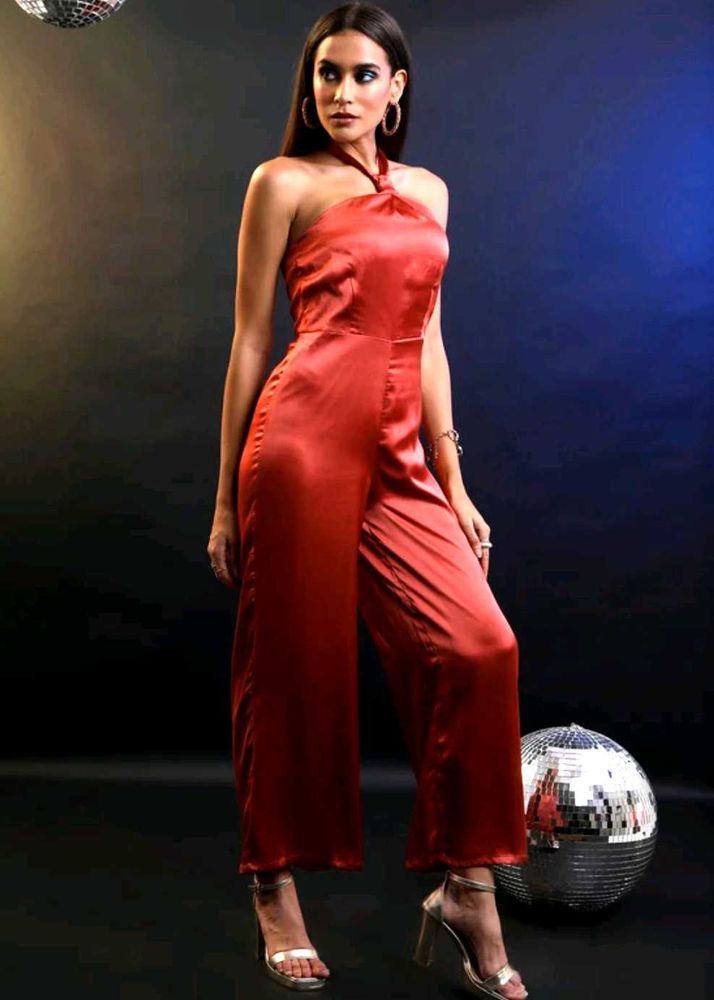 With Tag Stylish Rust Jumpsuit
