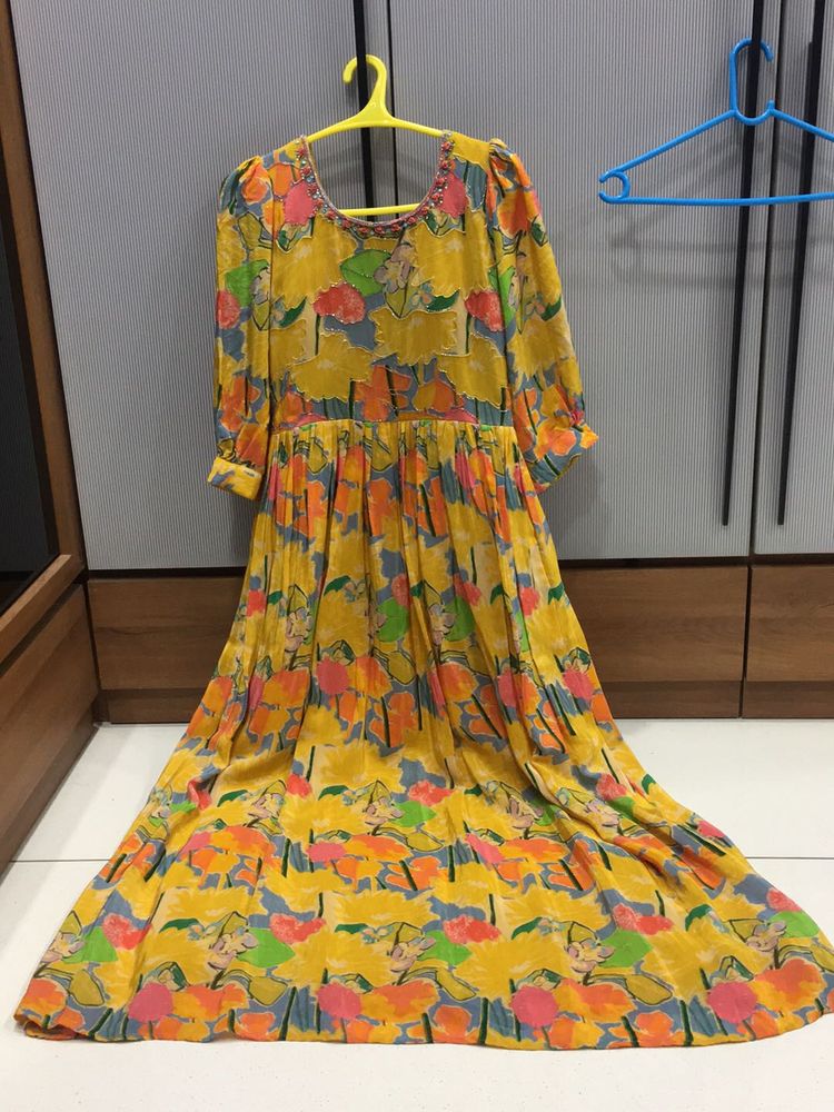 Floral Yellow Midi Dress