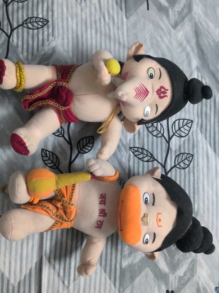 Cute Ganesha Hanuman Ji