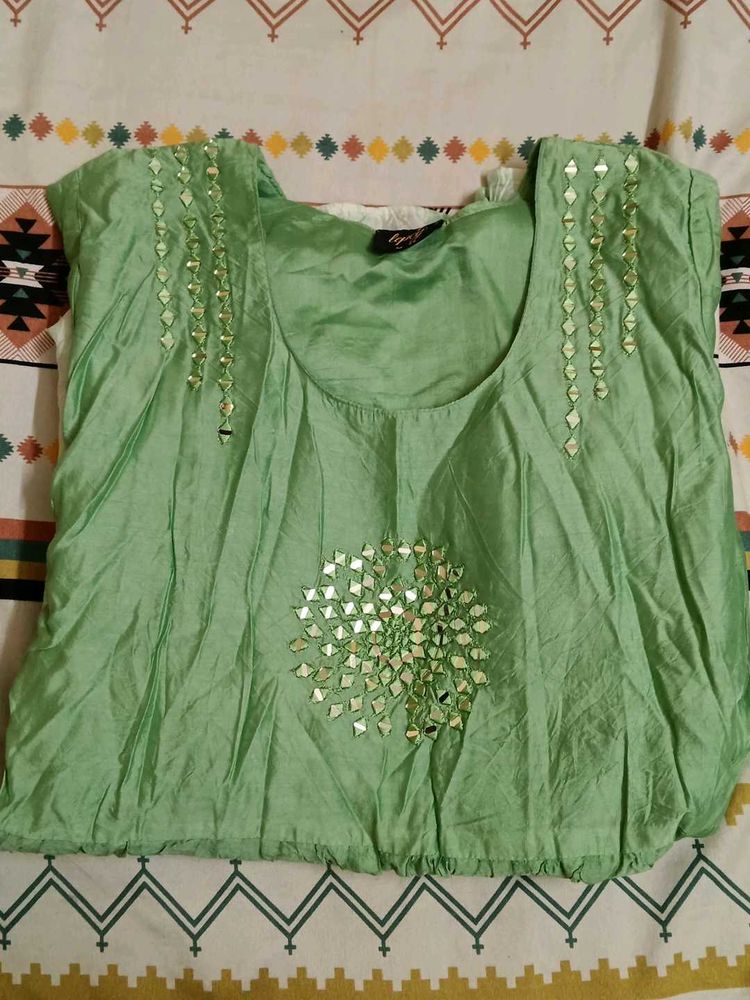 Elegant Green Kurta(New not used even once)