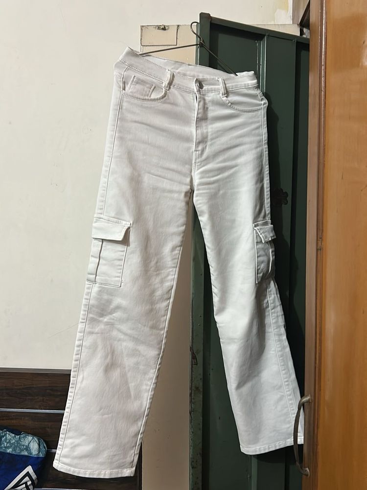 White Cargo Pants