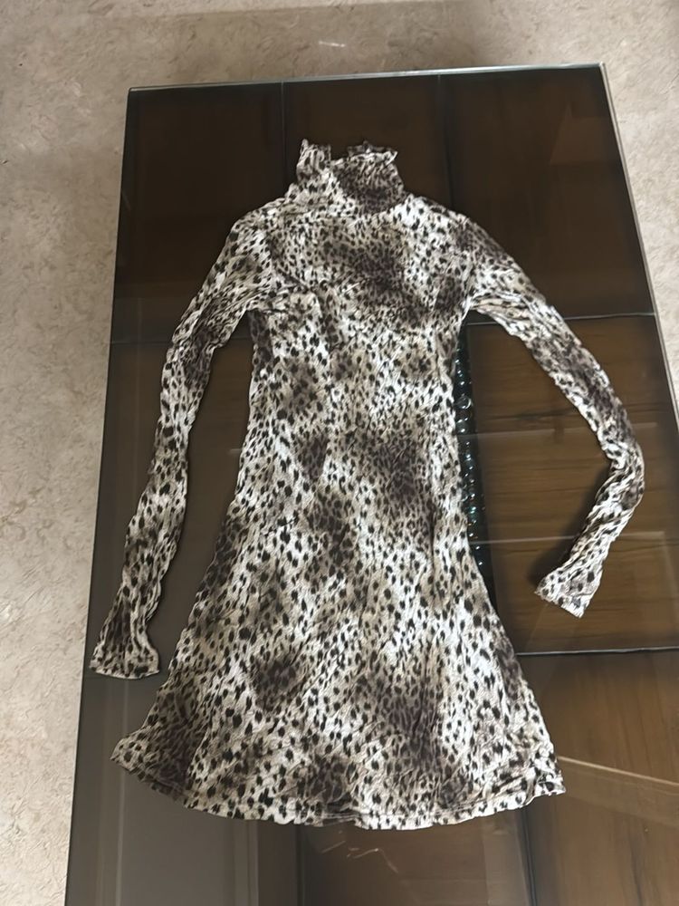 Leopard Print Mini Dress