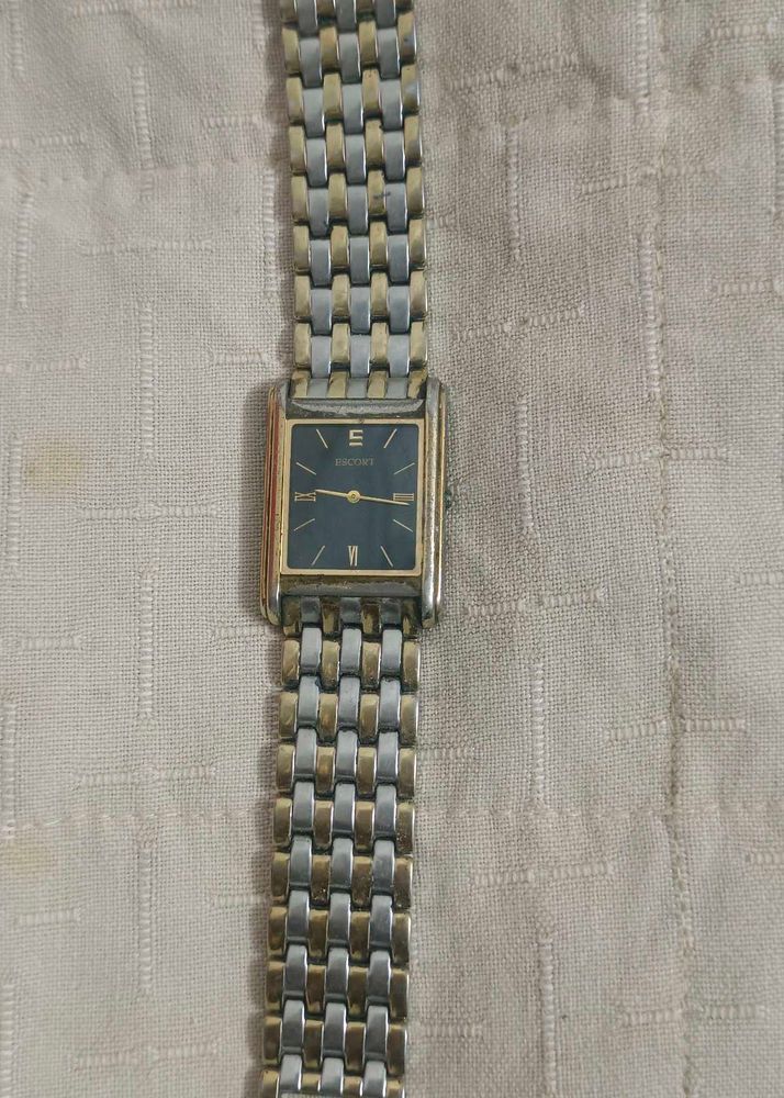 Elegant Two-Tone Slim Watch