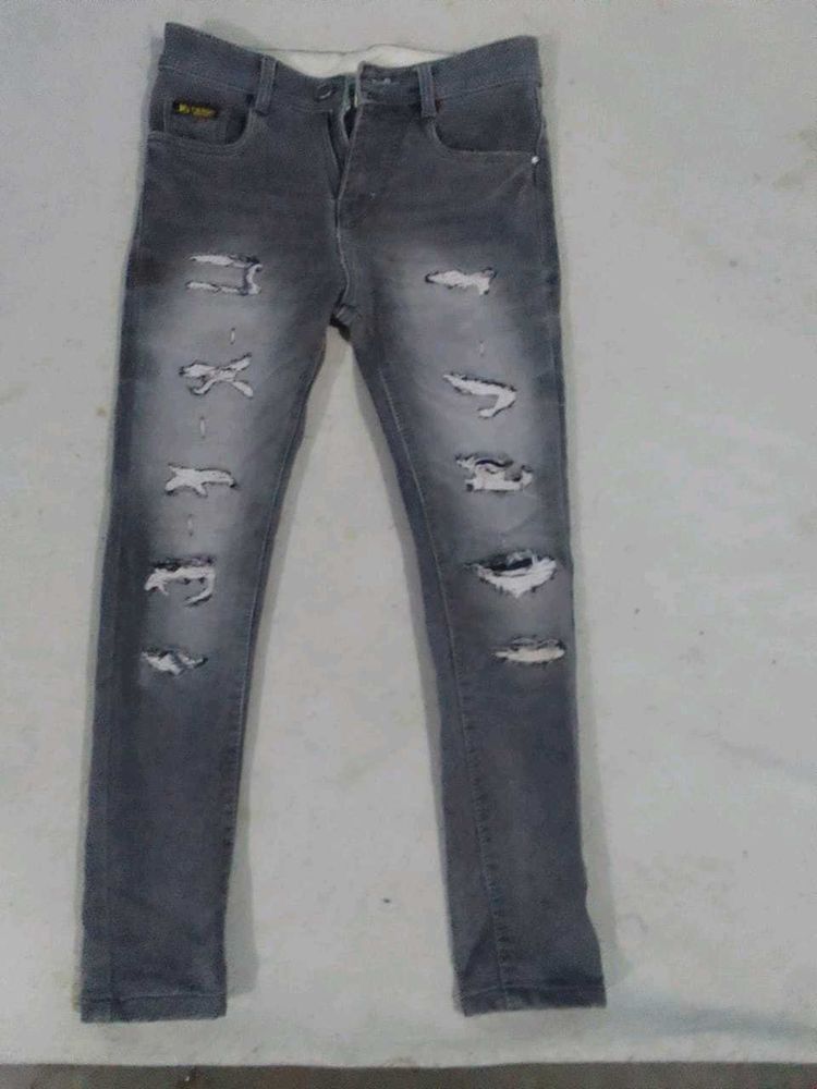 Ripped Gray Jeans