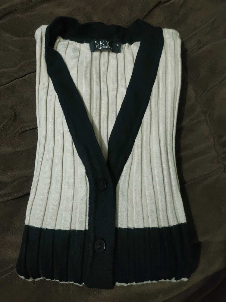 Striped Long Sleeve Top/Cardigan
