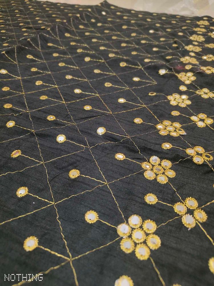 Black unstiched blouse metirial
