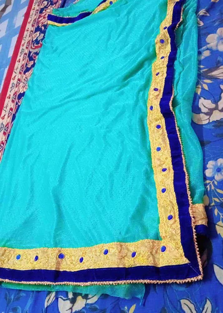 Sea Green Beautiful Saree
