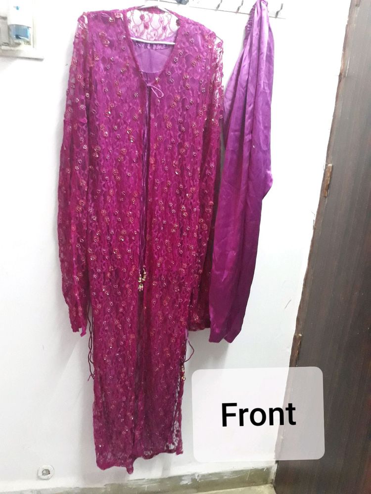 Dark Pink Heavy Net (Jacket style)