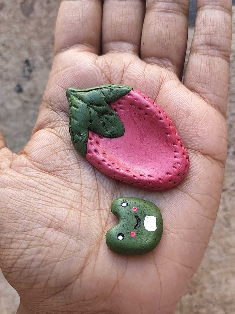 Strawberry Worry Stone 🍓