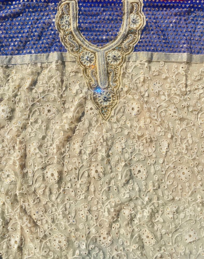 Embroidered Semi-Stitched Kurta