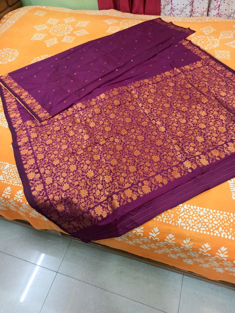 New Copper Zari Banarasi Karan Silk With Bp