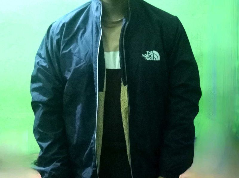 Poly Woolen Jacket With Fur