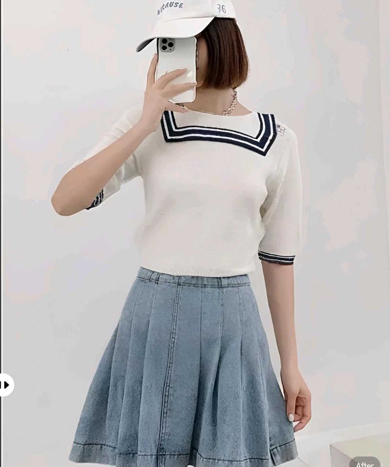 New with tag Pinterest Collar Top