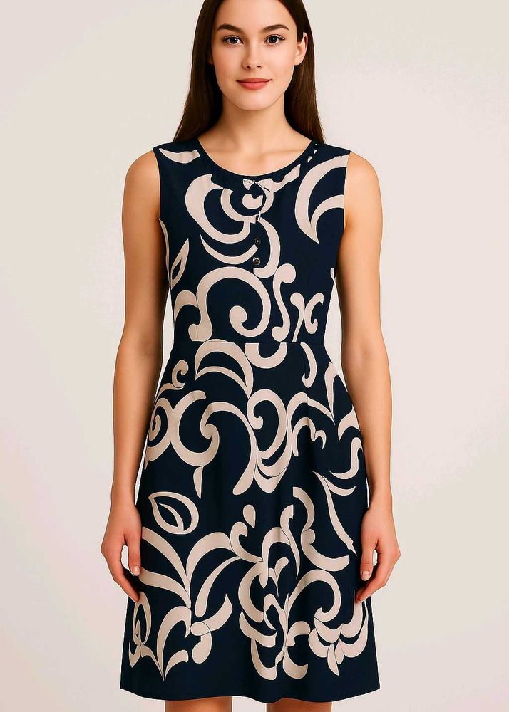 Abstract Sleeveless Dress 90%OFF