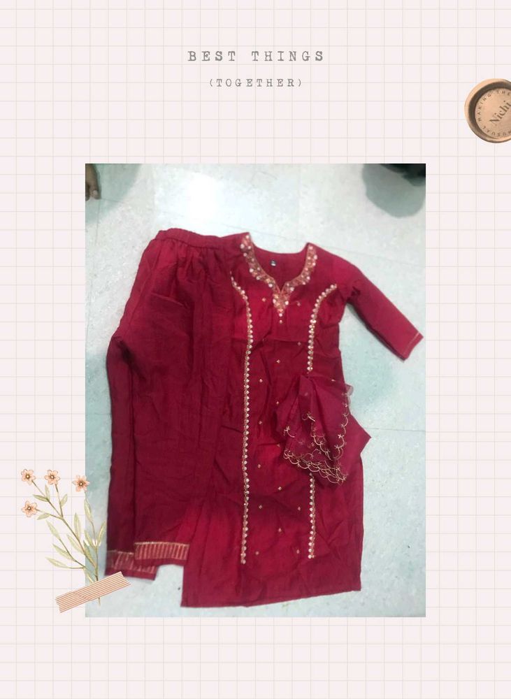 Latest New Kurti Duptta And Bottom Set For Women