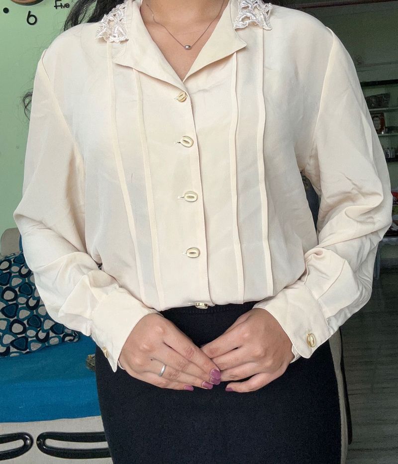 Peach coloured Korean Top
