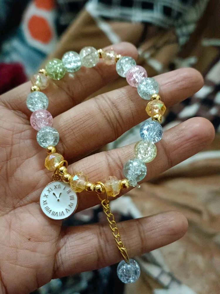 Colorful Beaded Charm Bracelet