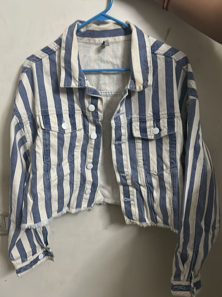 Striped Denim Jacket