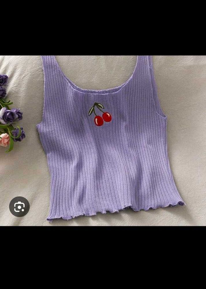 Cute Purple Cherry Tank Top