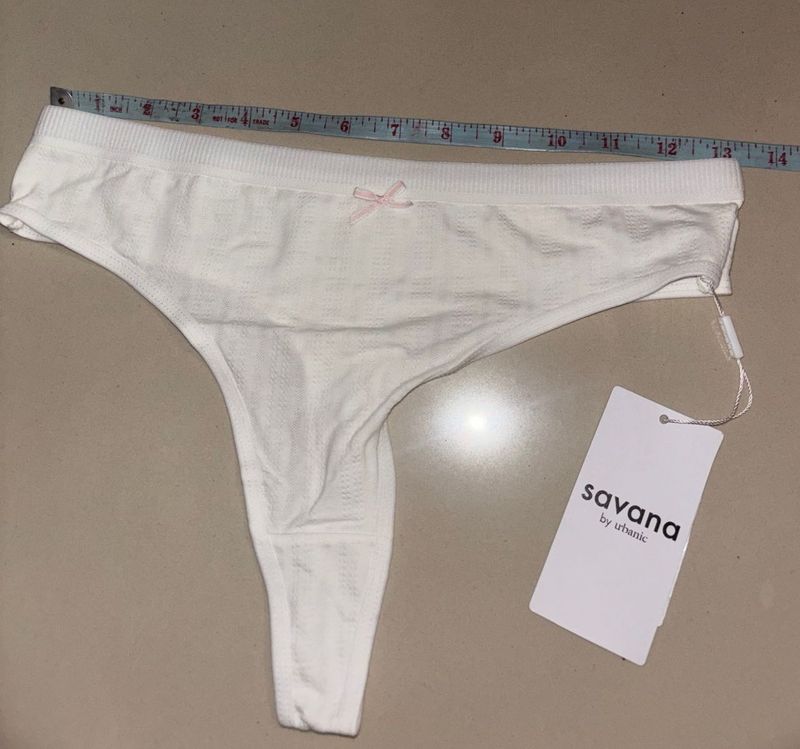 Savana White Thong - New with Tags