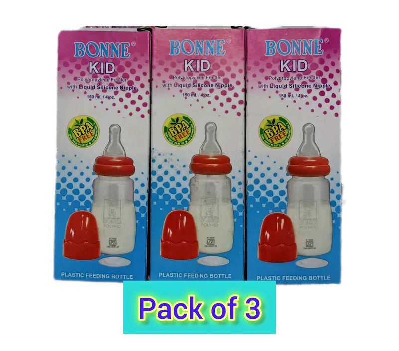 Bonne Kid Feeding Bottle With Niple ( Pack Of 3)