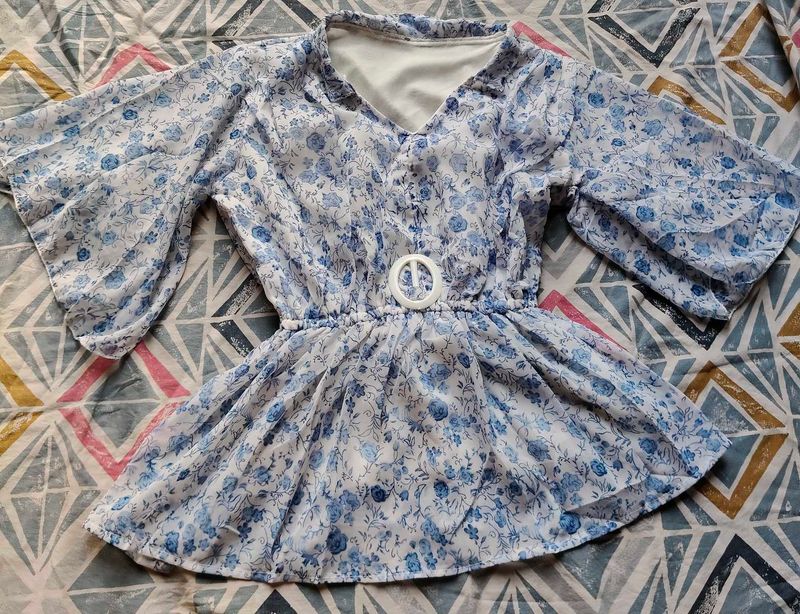 Floral Print Peplum Top