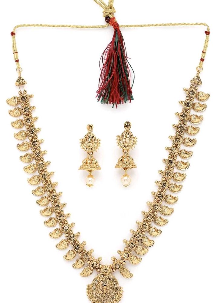 Classical Temple Gold Plated Jewellery Set