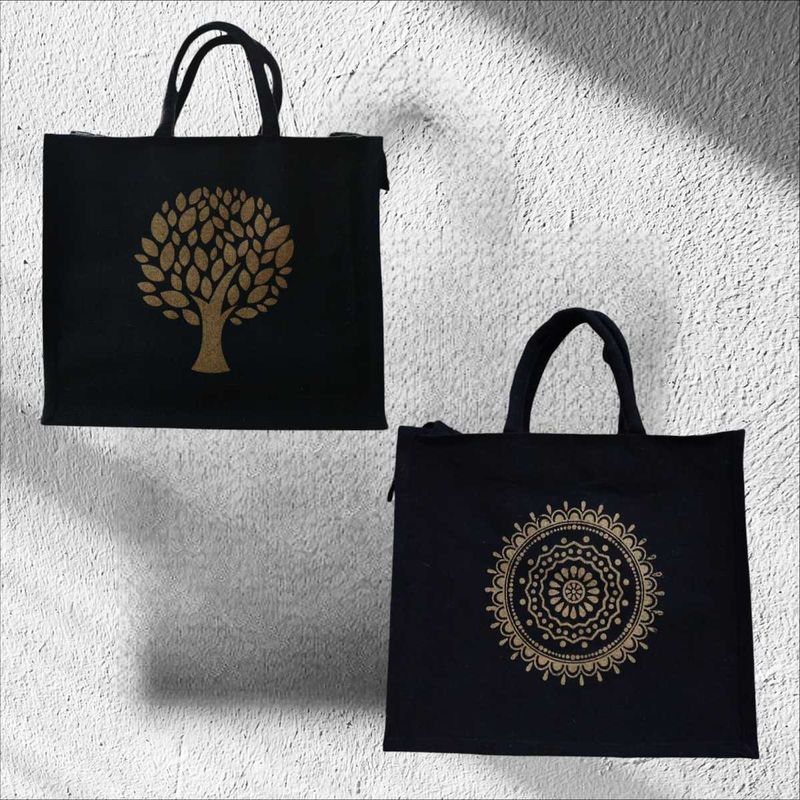 Beautiful Black Canvas Bag Combo For Gifting