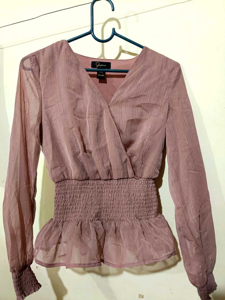 Sheer Long Sleeve Blouse