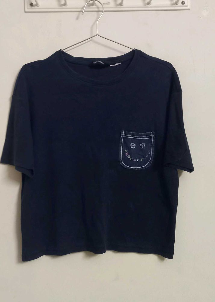 Navy Blue Pocket Tee