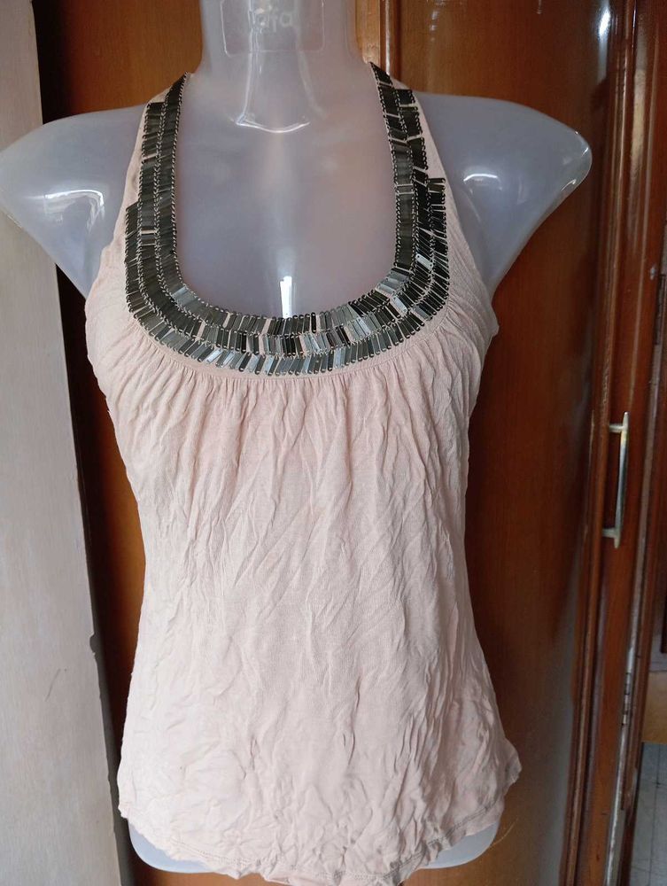 Embellished Halter Top