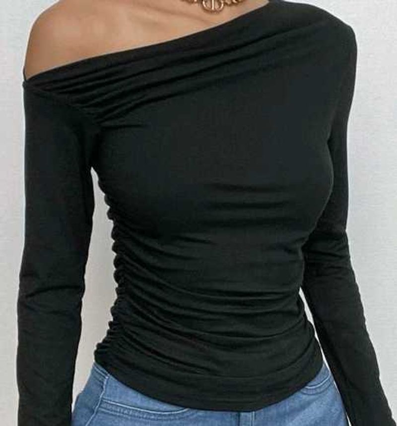 Little Box Ruched Long Sleeved Bodycon Top!