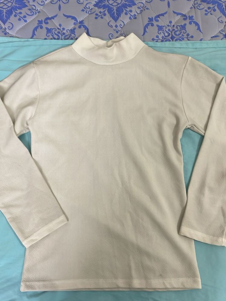 Cream Long Sleeve Top