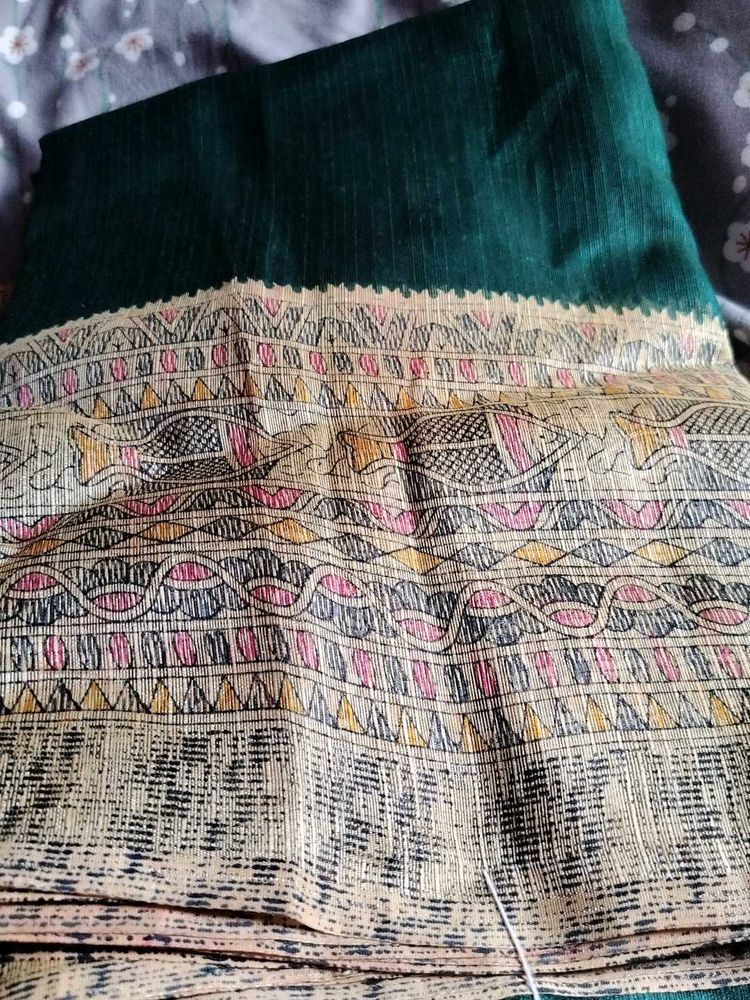 New Art Silk Hand Block Print Saree