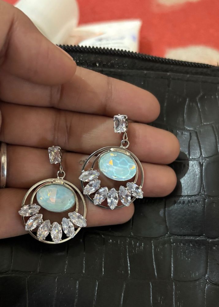 Blue Sparkle Stud Earrings