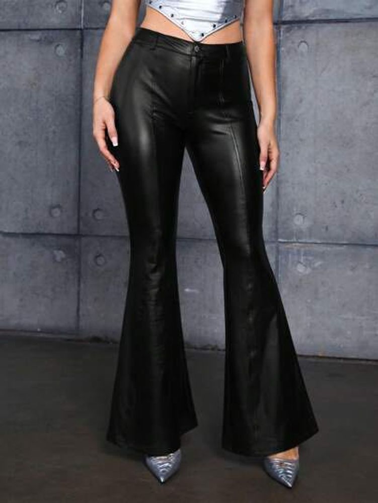 Zara Bootcut Leather Pants
